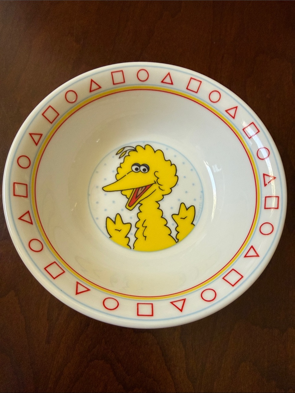 Sesame Street Big Bird White Porcelain cereal bowl